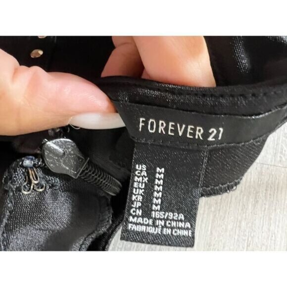 NWOT Forever 21 Studded Satin Mini Dress Medium - Picture 6 of 6